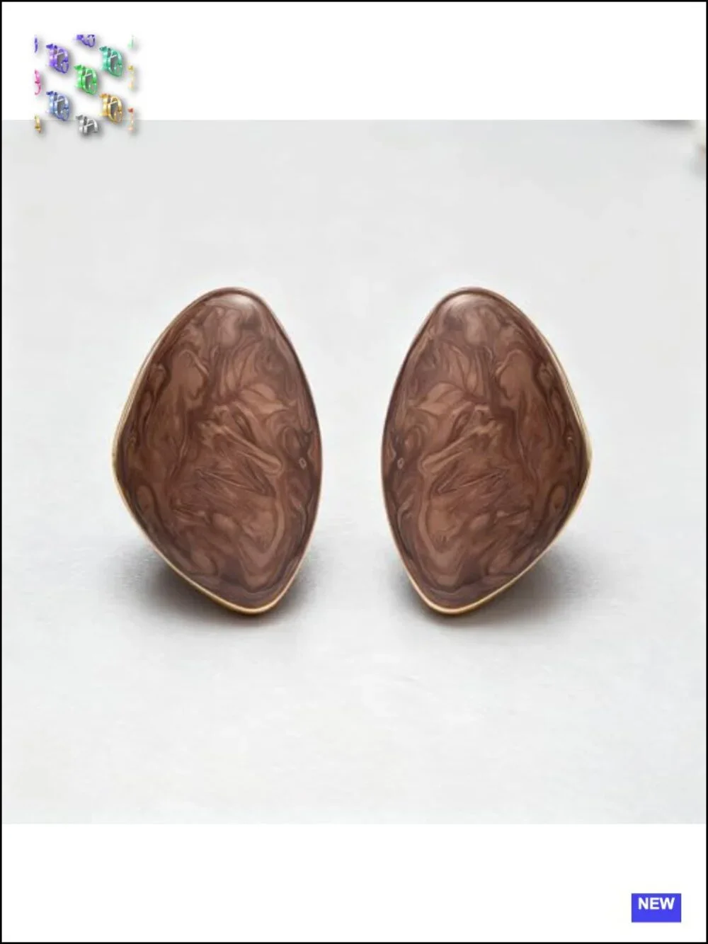 Large Statement Drop Dangle Earrings Oval Round Pebble Geometric Chunky Jewelry